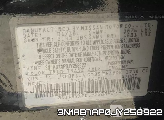3N1AB7AP0JY258922 фото 10