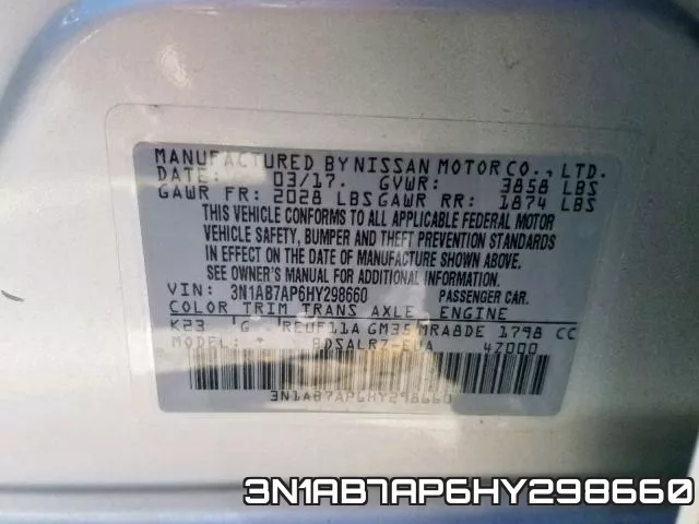 3N1AB7AP6HY298660 фото 2