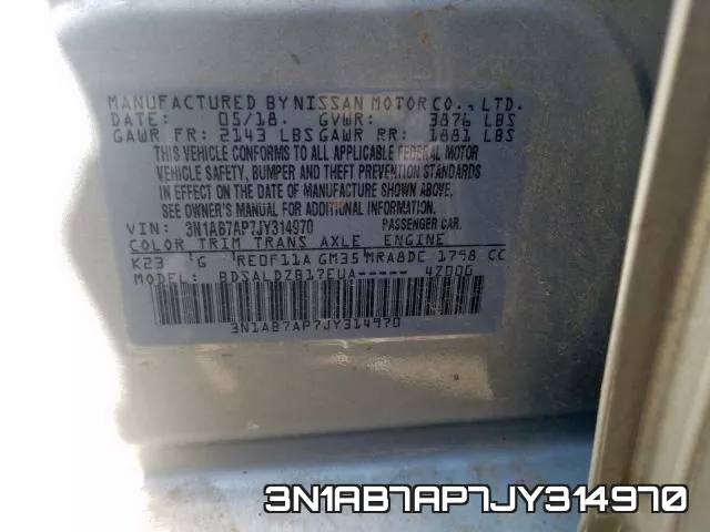 3N1AB7AP7JY314970 фото 2