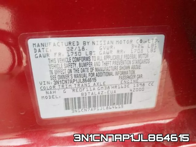 3N1CN7AP1JL864615 фото 2
