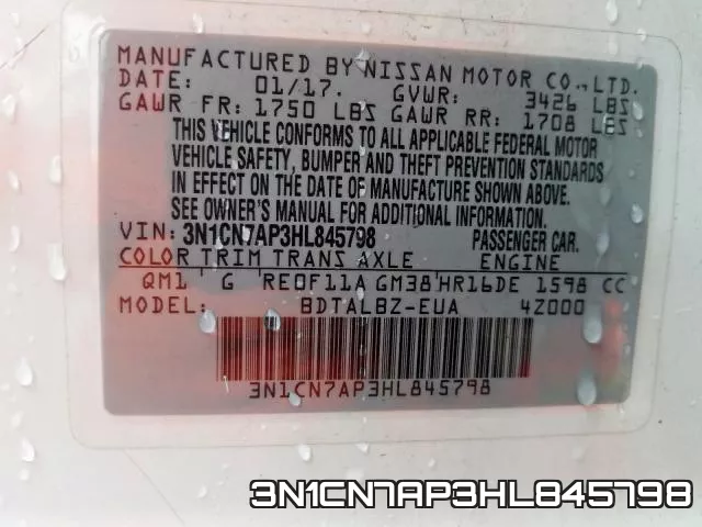 3N1CN7AP3HL845798 фото 2