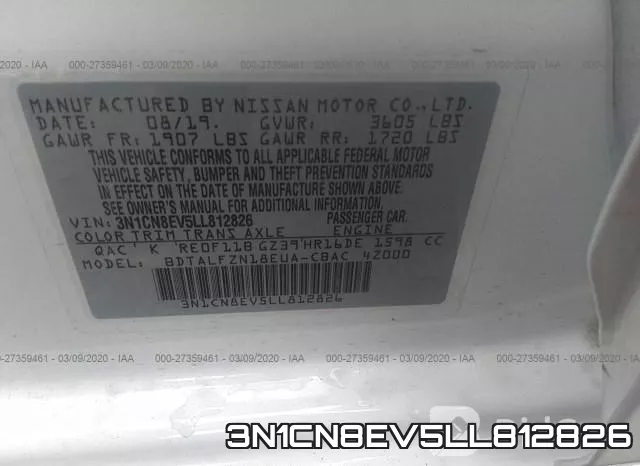 3N1CN8EV5LL812826 фото 10