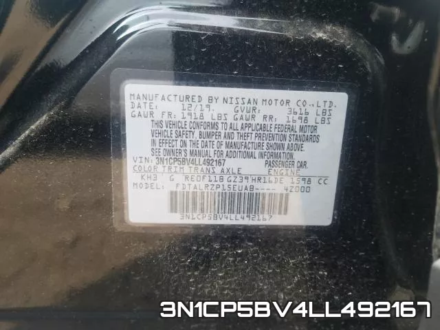 3N1CP5BV4LL492167 фото 2