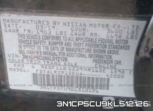 3N1CP5CU9KL512126 фото 10