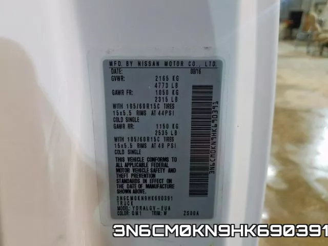 3N6CM0KN9HK690391 фото 2