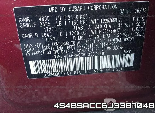 4S4BSACC6J3387048 фото 10