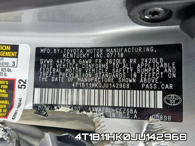 4T1B11HK0JU142968 фото 2