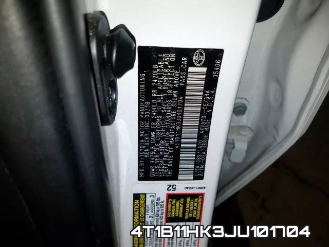 4T1B11HK3JU101704 фото 2