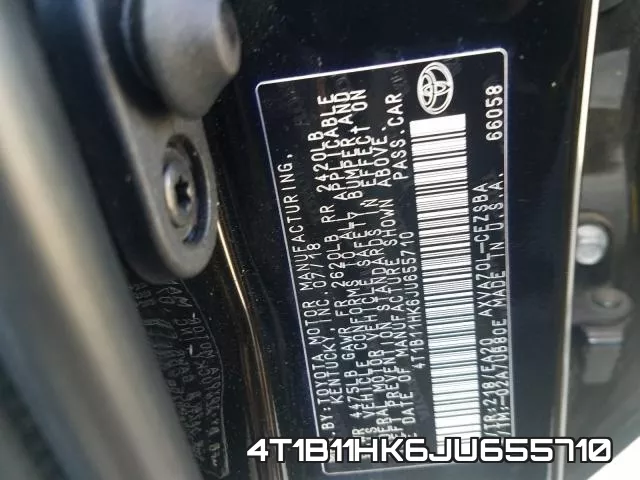 4T1B11HK6JU655710 фото 2