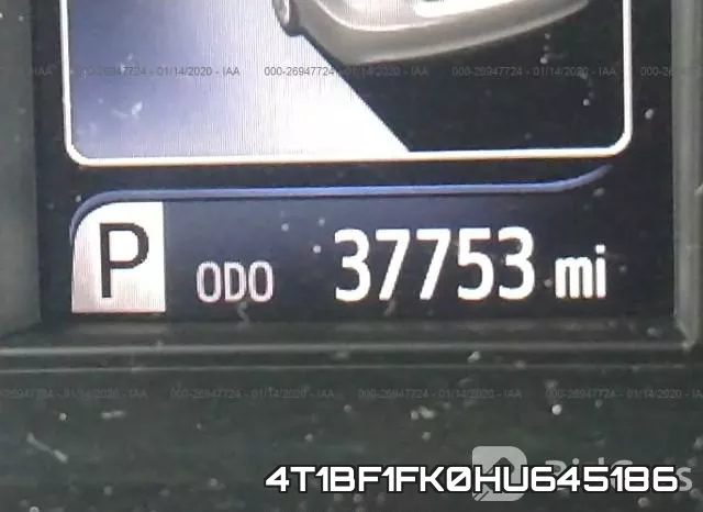 4T1BF1FK0HU645186 фото 8