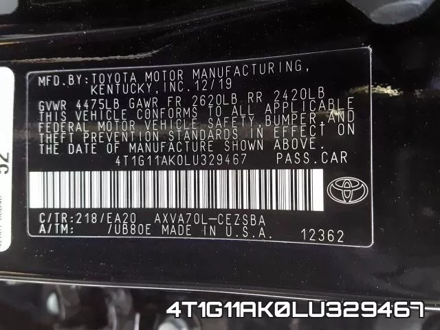 4T1G11AK0LU329467 фото 2