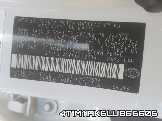 4T1M11AK6LU866606 фото 2