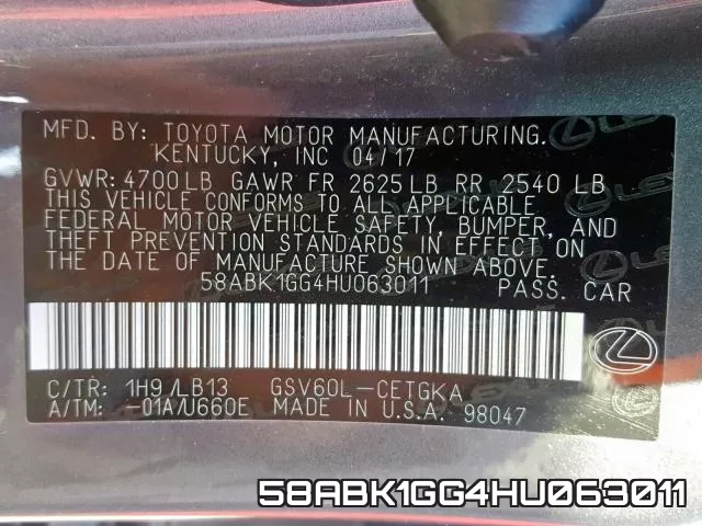 58ABK1GG4HU063011 фото 2