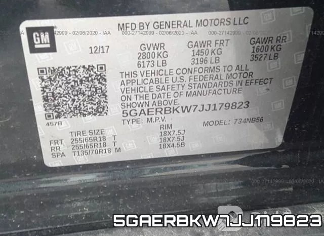 5GAERBKW7JJ179823 фото 10
