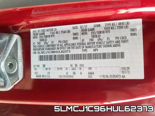 5LMCJ1C96HUL62373 фото 2