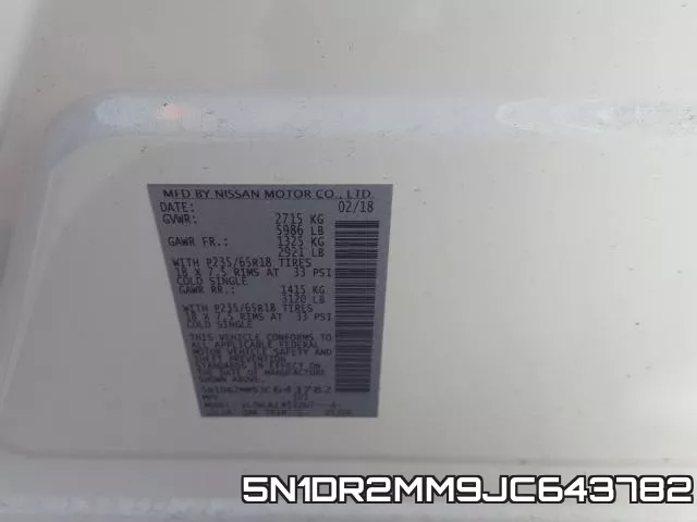 5N1DR2MM9JC643782 фото 2