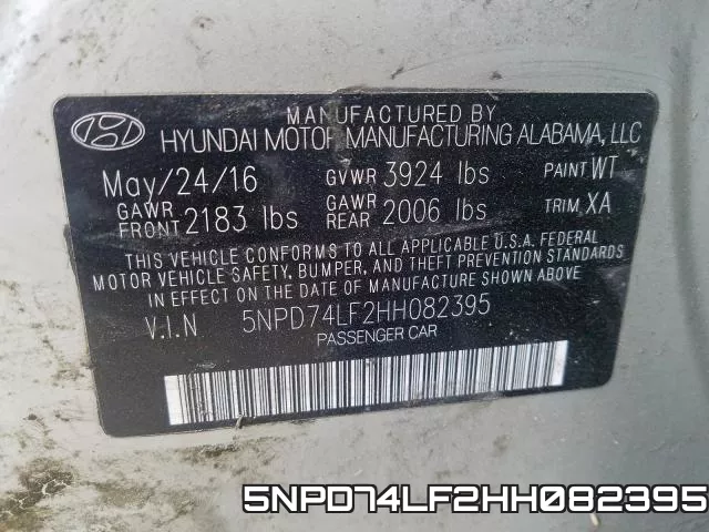 5NPD74LF2HH082395 фото 2