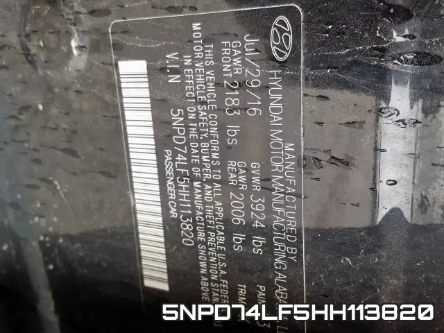 5NPD74LF5HH113820 фото 2
