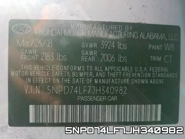 5NPD74LF7JH340982 фото 2