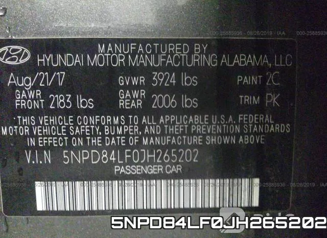 5NPD84LF0JH265202 фото 10