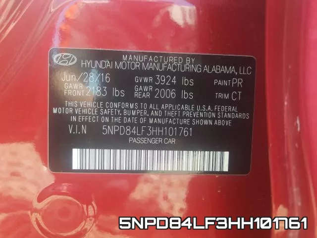 5NPD84LF3HH101761 фото 2