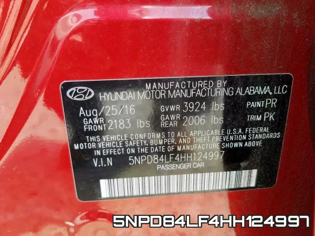 5NPD84LF4HH124997 фото 2