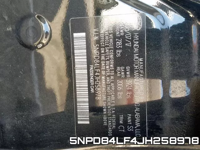 5NPD84LF4JH258978 фото 2
