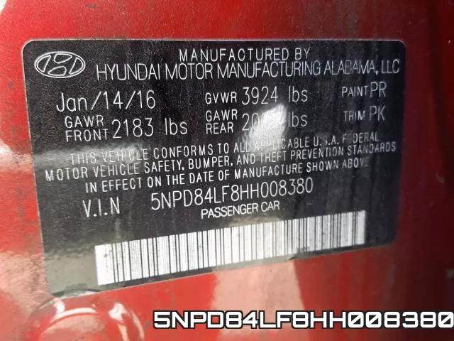 5NPD84LF8HH008380 фото 2