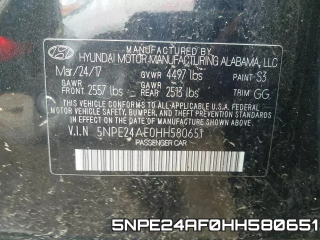 5NPE24AF0HH580651 фото 2