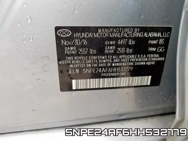 5NPE24AF6HH532779 фото 2