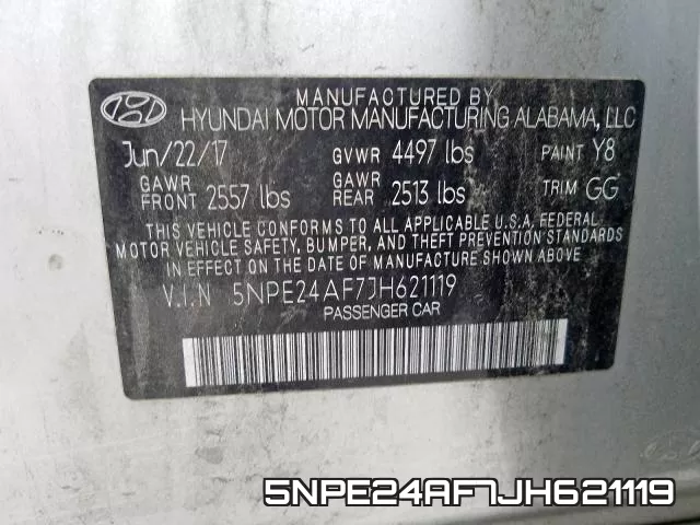 5NPE24AF7JH621119 фото 2