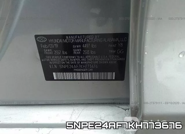 5NPE24AF7KH773676 фото 10