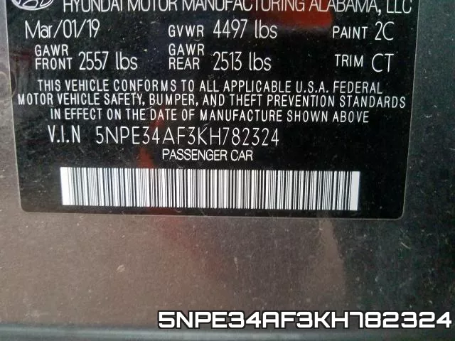 5NPE34AF3KH782324 фото 2