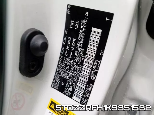 5TDZZRFH1KS351532 фото 2