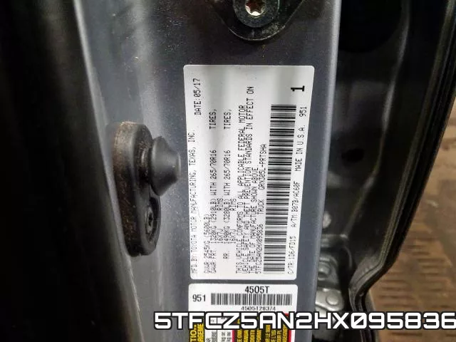 5TFCZ5AN2HX095836 фото 2
