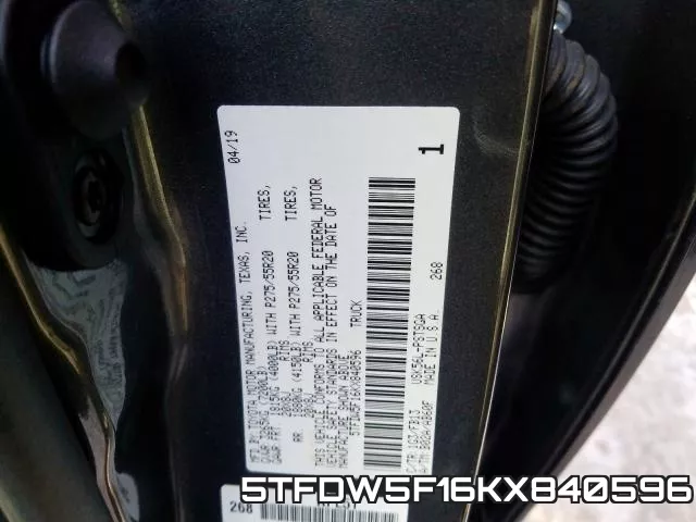 5TFDW5F16KX840596 фото 2