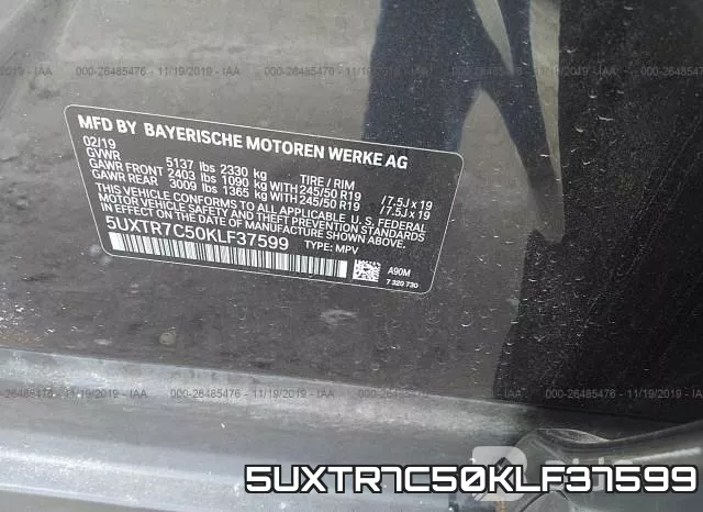 5UXTR7C50KLF37599 фото 10