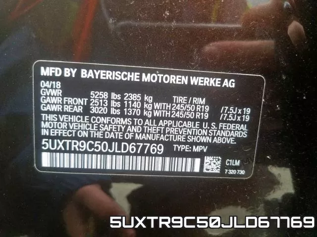 5UXTR9C50JLD67769 фото 2