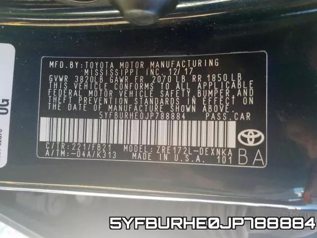 5YFBURHE0JP788884 фото 2