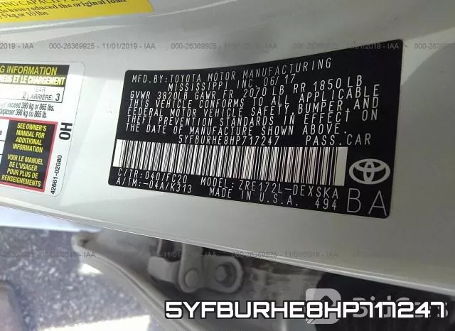 5YFBURHE8HP717247 фото 10