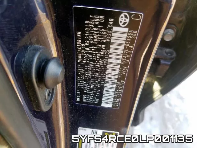 5YFS4RCE0LP001135 фото 2