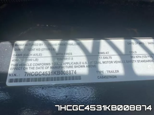 7HCGC4531KB008874 фото 2
