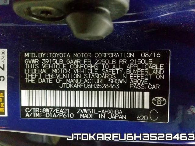 JTDKARFU6H3528463 фото 2