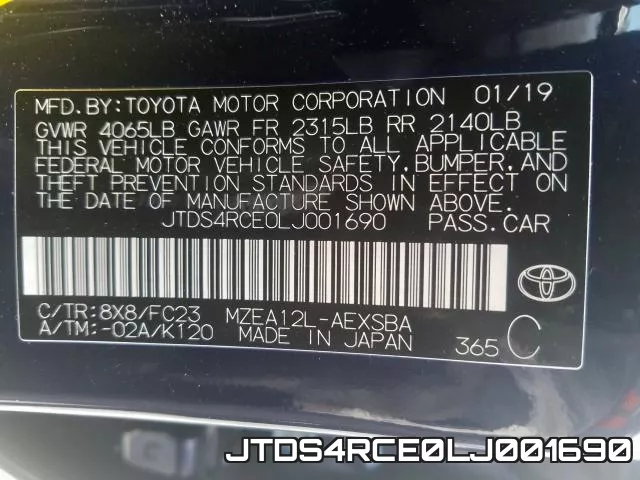 JTDS4RCE0LJ001690 фото 2