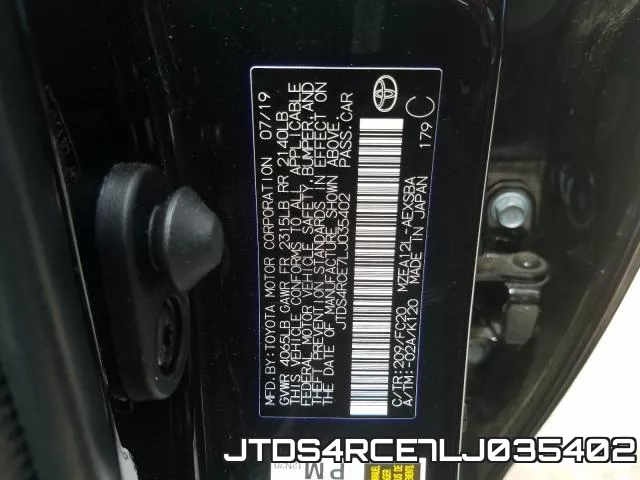 JTDS4RCE7LJ035402 фото 2