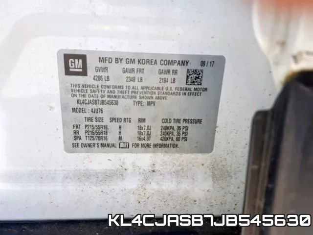 KL4CJASB7JB545630 фото 2