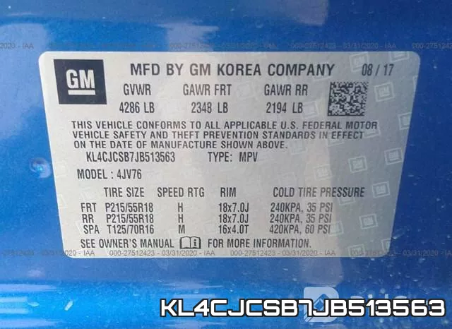 KL4CJCSB7JB513563 фото 10