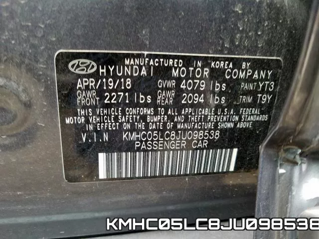 KMHC05LC8JU098538 фото 2