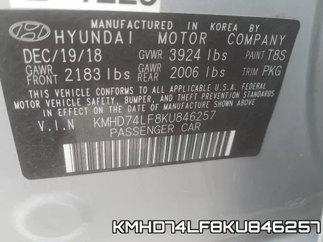 KMHD74LF8KU846257 фото 2