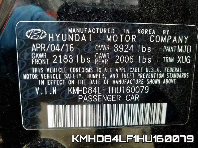 KMHD84LF1HU160079 фото 2